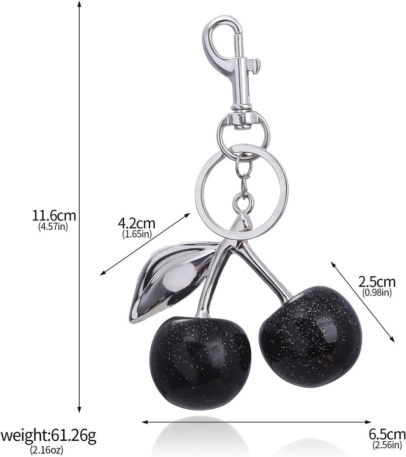 nylry Cherry Keychain & Bag Charm - Cute Cherry Accessories for Women - Gift - Image 2